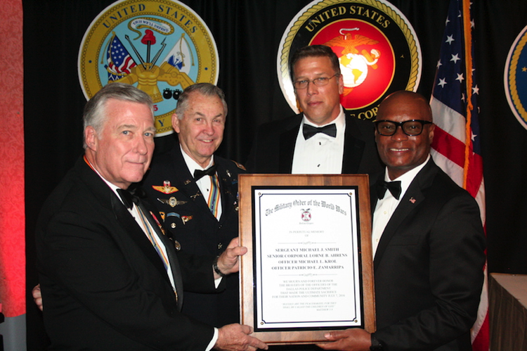 Dallas Chapter Presentation of Memorial to Dallas Police Department 4 Fallen Police Officers in July Shooting